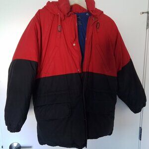 Vintage 90's Ralph Lauren women's red/black down Ski jacket, Size small